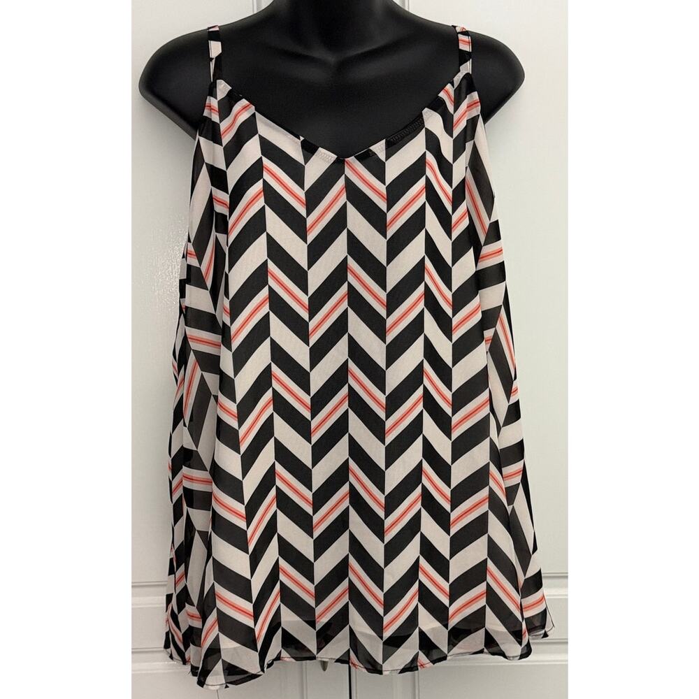 Torrid Sophie Chiffon Swing Camisole with Chevron Pattern Size 2x  NWOT